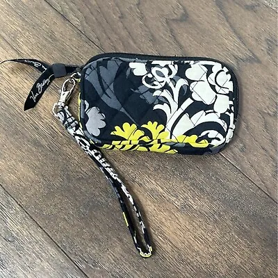 Vera Bradley Retired  Baroque Paisley  Pattern Wallet Wristlet Black/Gray/White/ • $12