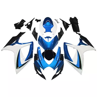 ABS Bodywork Fit For Suzuki GSXR600 2006 2007 GSXR750 White Blue Black Fairings • $439.95