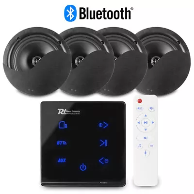 Bluetooth Ceiling Speaker Set - 4x NCSS5B 5  And A100B Home Audio Music System • £229