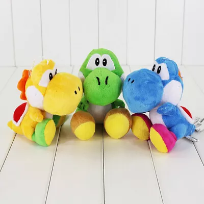 Super 18cm Mario Bros Plush Yoshi Joeut Stuffed Animal Doll Gift Pendant Soft • £9.12