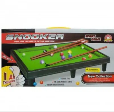 Kids Mini Plastic Table Top Pool Play Snooker Game Set  • $10