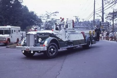 Green Haven MD 1950s Mack L Model Mid-Mount Aerial - Fire Apparatus Slide • $5