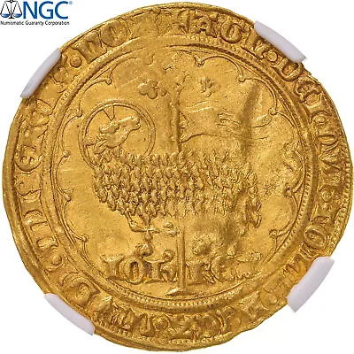[#899717] France Jean II Le Bon Mouton D'or 1355 Pontivy's Hoard Gold NGC • $9388.50