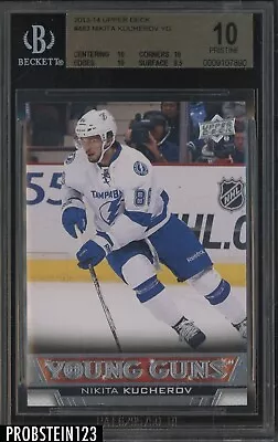 2013-14 Upper Deck Young Guns #483 Nikita Kucherov RC Rookie BGS 10 PRISTINE • $640