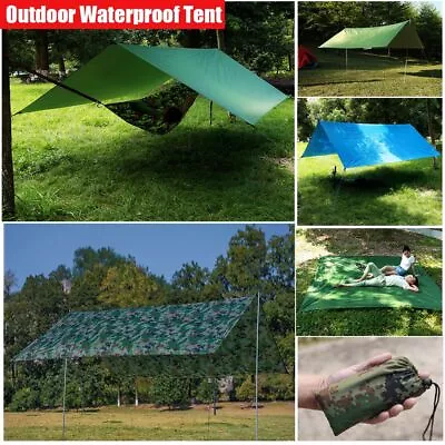 Rain Fly Ground Mat Awning Waterproof Tarp Tent Shade Ultralight Garden Canopy • $15.61