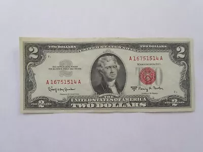 1963-A $2 Dollar Red Seal Note • $8.99