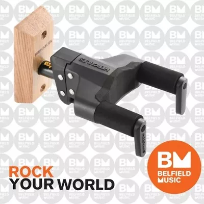 $24.99 • Buy Hercules GSP38WB PLUS Guitar Hanger Wall Mount Auto Grip Short Arm Wooden