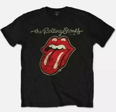 Rolling Stones - Plastered Tongue Black Shirt Medium Official Merch🤘😀🤘New • $19.95