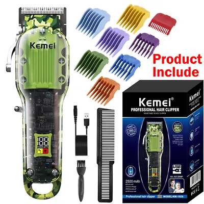 Kemei-1926s Professional Hair Clippers Trimmer Kit Men Cutting Machine Barber • $35.99