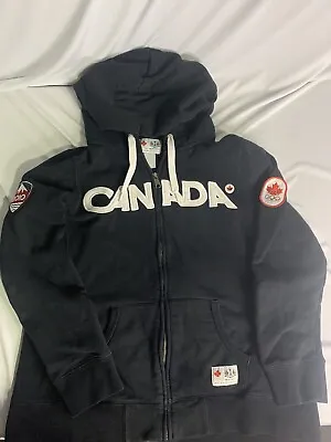 $34.97 • Buy Canada Olympic Hudson’s Bay Hoodie Mens Sz Small Zip Up Jacket Black Official