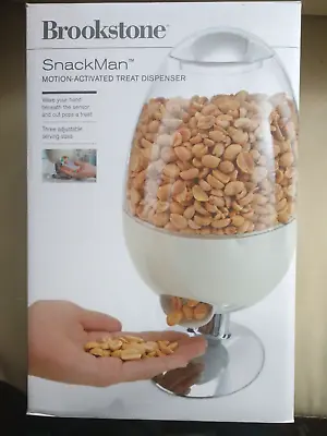 Brookstone Snackman Motion Activated Snack Treat Food Rice Candy Dispenser • $73.99