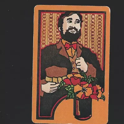 Vintage Swap  Playing Card    Silhouette  Man • $1