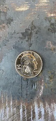 Masonic Freemason Stamped Quarter Dollar Coin • $3.99