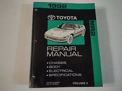 1992 Toyota MR2 Factory  Repair Manual Volume 2 Chassis Body Electrical Ewd • $54.99