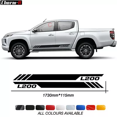 Door Side Decals Stripes Stickers For Mitsubishi L200 Triton Off Road Pickup • $29.98