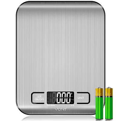 Digital Kitchen Scale Food Meat Baking Cooking LCD Stainless Steel 11lb • $12.75