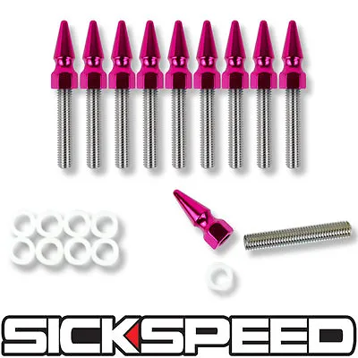 $27.88 • Buy 10 Pc Stainless Steel Extended Manifold Intake Stud Kit/set Pink Spikes P10