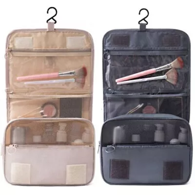 Ladies Wash Bag Toiletry Handbag Hanging Travel Case Cosmetic Make Up Pouch Kit • £5.55