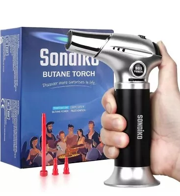 Refillable Butane Gas Micro Blow Torch Lighter Welding Soldering Sondiko® S901 • £9.99