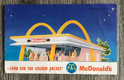 McDONALD’S Vintage 60s Look For The Golden Arches Free Hamburger And Fri Coupon • $12