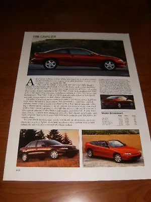 ★★1996 Chevy Cavalier Spec Sheet Info Photo 96 Z24 Ls Convertible★★ • $6.29