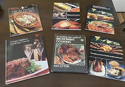 5 Pc. Lot Of Microwave Cookbooks & 1 Cooking Diplome Cooking Course Book • $15