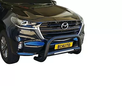 Black Nudge Bar 3  LED Light Bumper Guard For Mazda BT-50 TF 2020-23 • $399.95