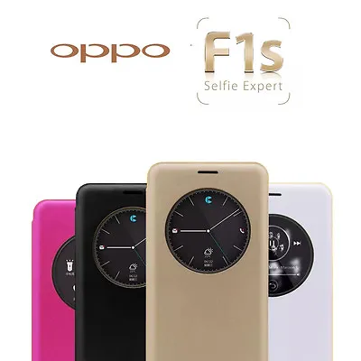 $9.99 • Buy New Smart S-VIEW Flip Case Cover For Oppo F1S R9S R9 Plus + Screen Protector