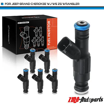 6x Fuel Injectors For Jeep Grand Cherokee XJ WJ WG ZG ZJ Wrangler TJ 4.0L Petrol • $93.99