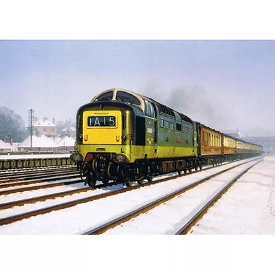 Class 55 Deltic Diesel Locomotive Engine Railway Train Christmas Xmas Card • £1.95