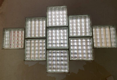 £20 • Buy Vintage Reclaimed Glass Block Bricks X 2 1950s 19.5cm