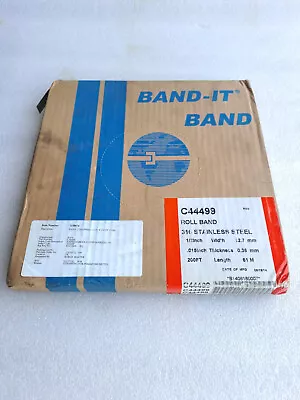 BAND-IT BAND (C44499) ROLL BAND 316 STAINLESS STEEL 1/2 12.7mm 200FT 61METRES. • $299