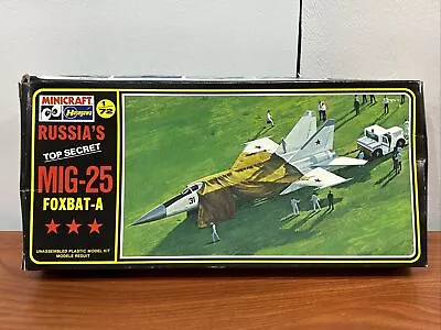 Vintage Minicraft Hasegawa MIG-25 Foxbat-A 130 1/72 NIB Model Kit CV JD • $14.99