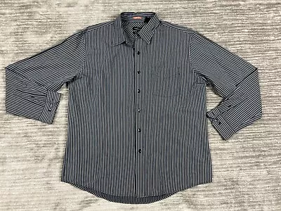 Van Heusen Shirt Mens Large Multicolor Striped Non-Iron Business Casual Traveler • $9.99