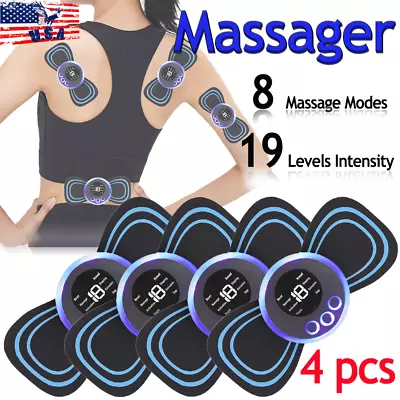 4 Packs Portable Mini Electric Neck Back Massager Whole Body Massage Stimulator  • $12.50