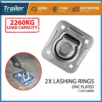 2X Lashing Ring Tie Down Points Anchor Flush Cargo Truck Ute Trailer Zinc Plated • $25.64