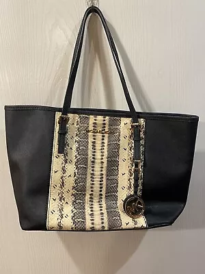 Michael Kors Jet Set Python Tote Shoulder Bag Handbag Purse • $31