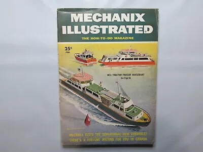 Mechanix Illustrated - Feb 1955 - Mi's Tractor Trailer Houseboat 7s • $12.99