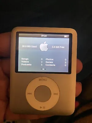 Apple IPod Nano 8GB 3rd Gen Silver Tested Works. Comes With Arm Band • $10