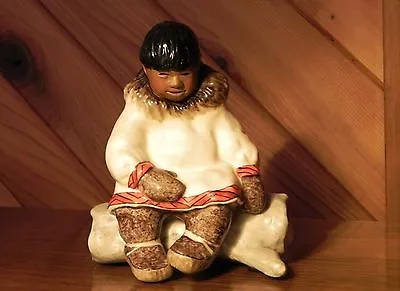 C. Alan Johnson Rare Vintage Boy On Log Figurine 5.25  Tall 1962 R25 • $350.99