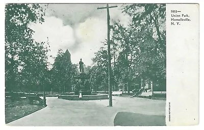 HORNELLSVILLE NY - Union Park Civil War Monument (1909) New York Postcard • $0.99