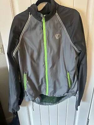 Pearl Izumi Elite Convertible Jacket Mens XXL 2XL Black Green Trim Bike Cycling • $25