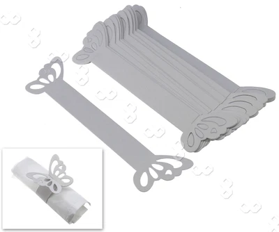 £4.16 • Buy 50 X Butterflies Paper Napkin Ring Serviette Holder Wedding Dinner Decorations