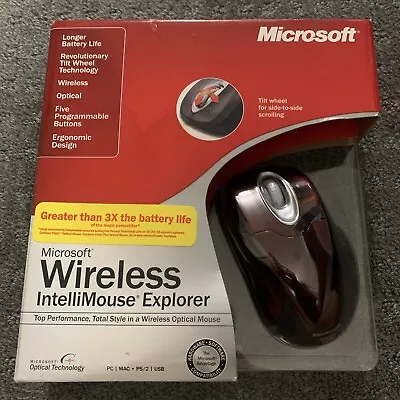 Microsoft Wireless Intellimouse Explorer Crimson Red Brand New • $89