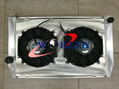 5 Rows Aluminum Radiator + Fan Shroud For FORD Falcon XC XD XE XF V8 And 6 Cyl • $280
