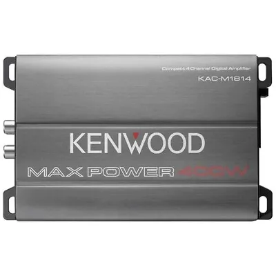 Kenwood KAC-M1814 Marine & Motor 4-Channel 400W-MAX Class-D Compact Amplifier • $135