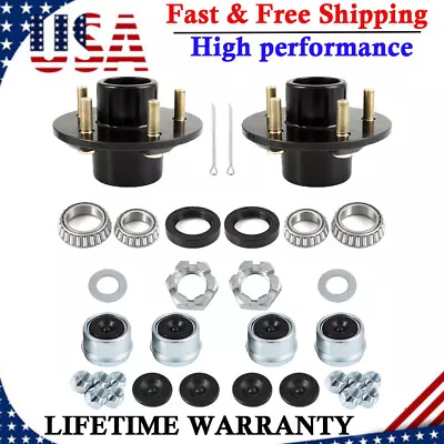 2x Boat Trailer GALVANIZED Hub 5 Lug 5on4 1-1/16'' Bolt Pattern 3500lbs Axle Kit • $75.89