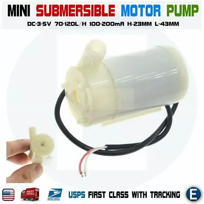 Micro Submersible Pump Motor Water Pump DC 3V 5V Mini Water-cooled Mute DIY • $3.14