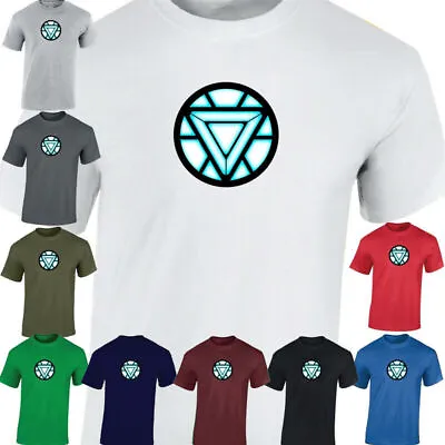 Iron Man Arc Reactor Men Kids T Shirt Marvel Love Inspired Top Cool Gift Wear • £7.99