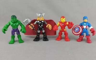 Imaginext Playskool Marvel Avengers  HULK IRONMAN THOR AMERICA Action Figure Set • £6